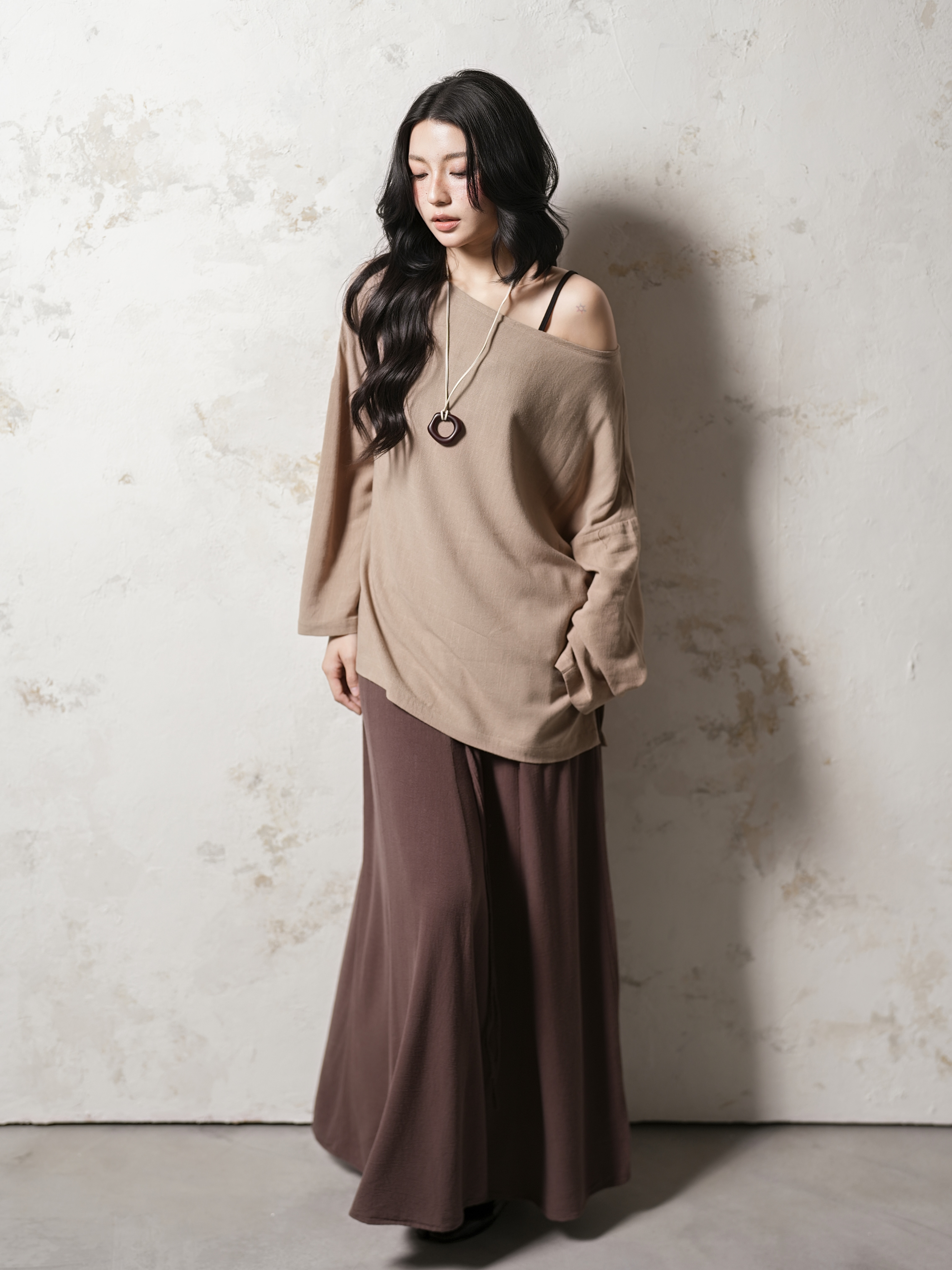MIKI SKIRT (chân váy linen xoè)-02